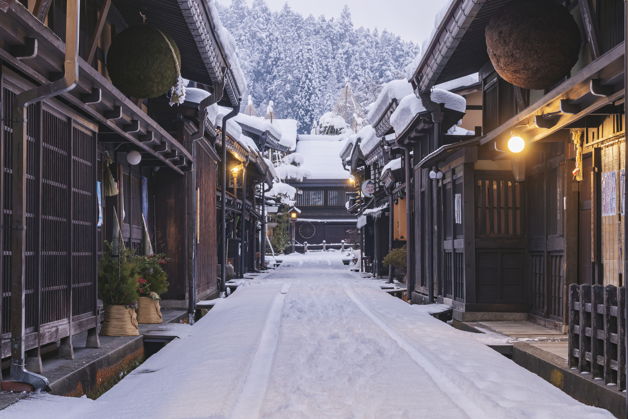 岐阜県高山市の古い町並み